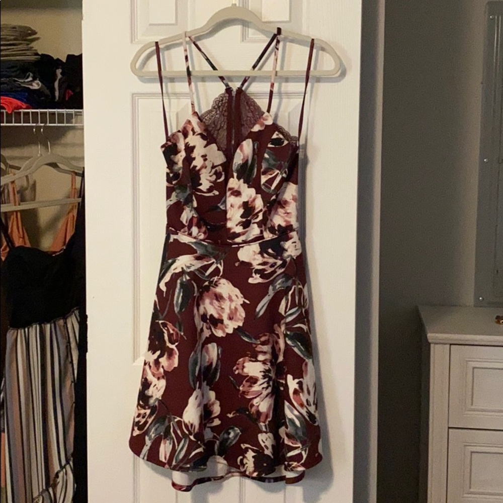 Floral dress with open back